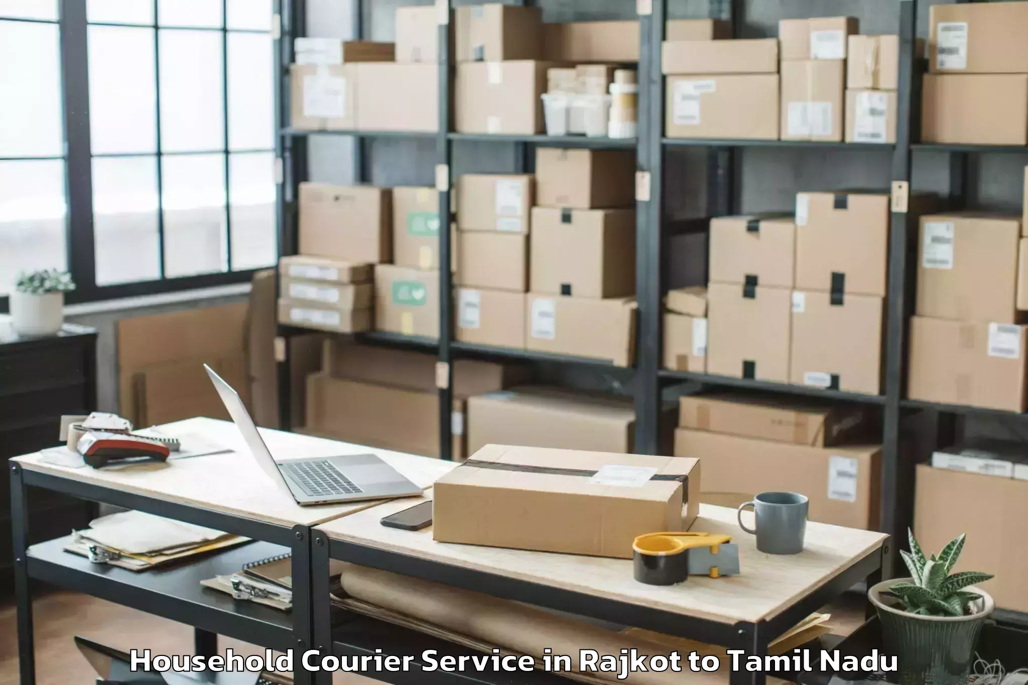 Top Rajkot to Krishnagiri Household Courier Available